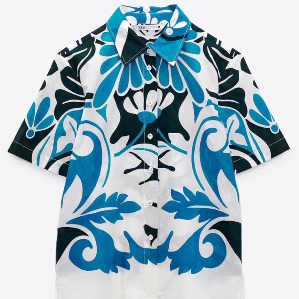 ZARA Printed Blouse